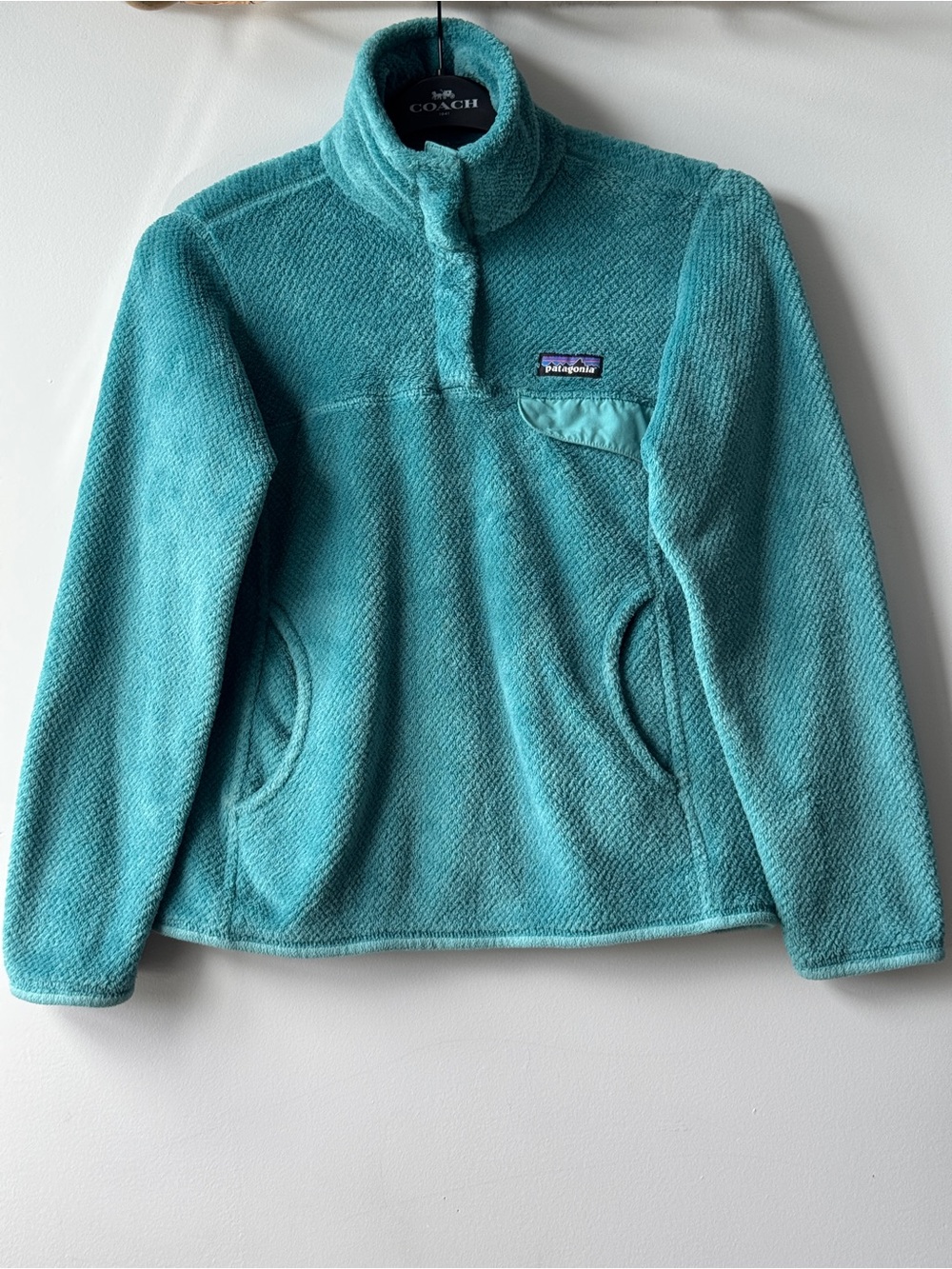 Patagonia Women's Re-Tool Snap-T Fleece Pullover Teal Green Turquoise Size S